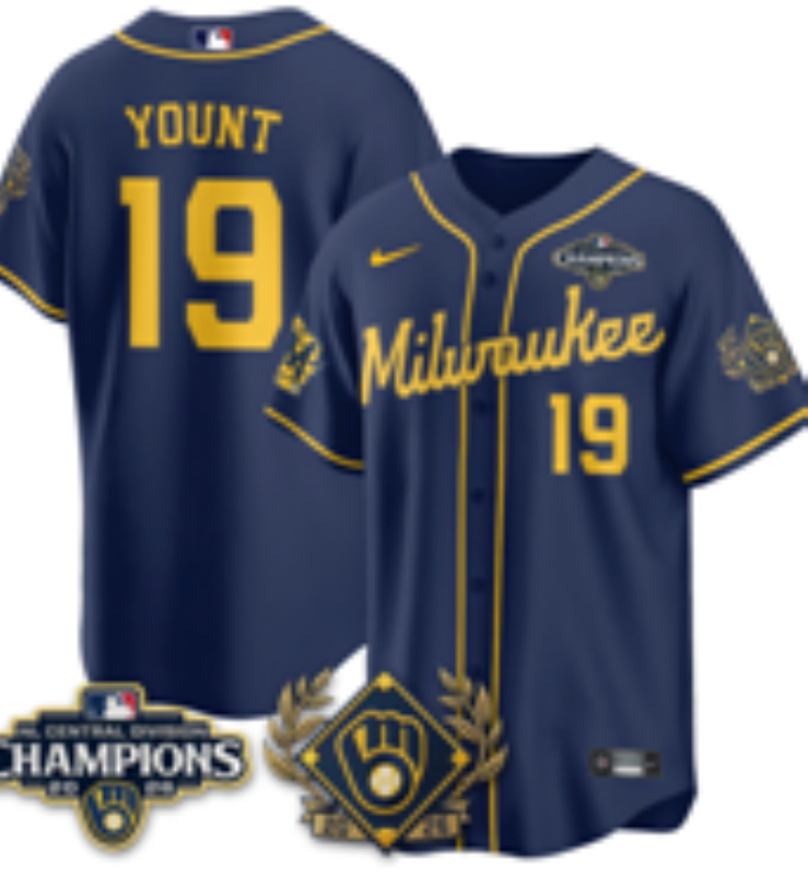 Men Milwaukee Brewers #19 Yount blue Nike 2026 World Series jersey 1021010->milwaukee brewers->MLB Jersey